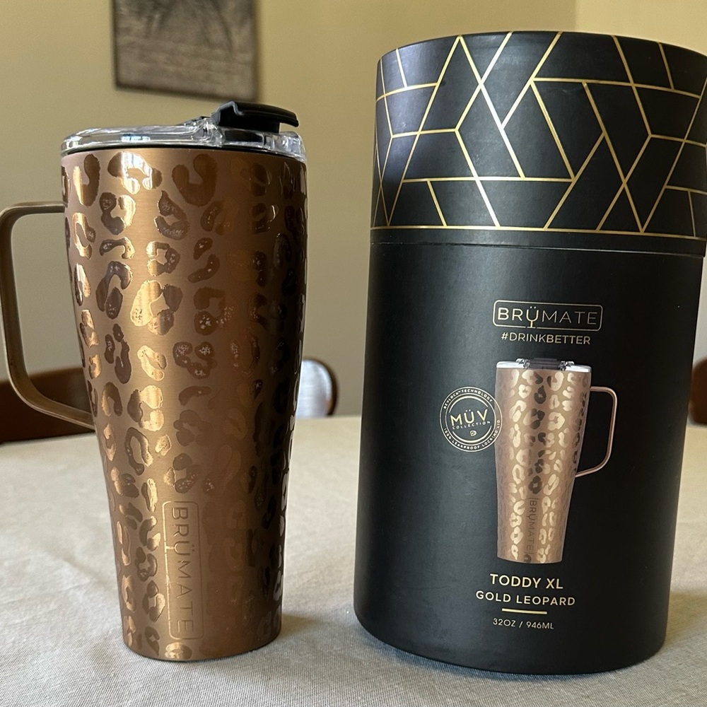 BrüMate Gold Leopard Toddy XL